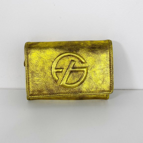 Francesco Biasia Handbags - Francesco Biasia Metallic Gold Leather Wallet
